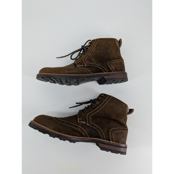 Florsheim Wingtip Chukka Boots Leather Mens 10.5 Lace Up Classic Brown main image 9